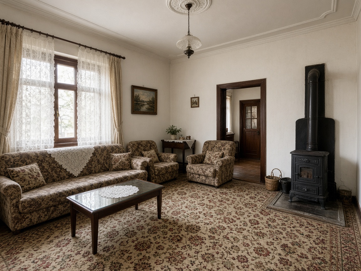 Mucur Hamidiye’de müstakil ev – Sobalı salon